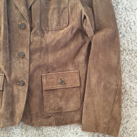 Style&CO. GENUINE LEATHER CARAMEL BLAZER From Macy’s - Picture 8 of 17